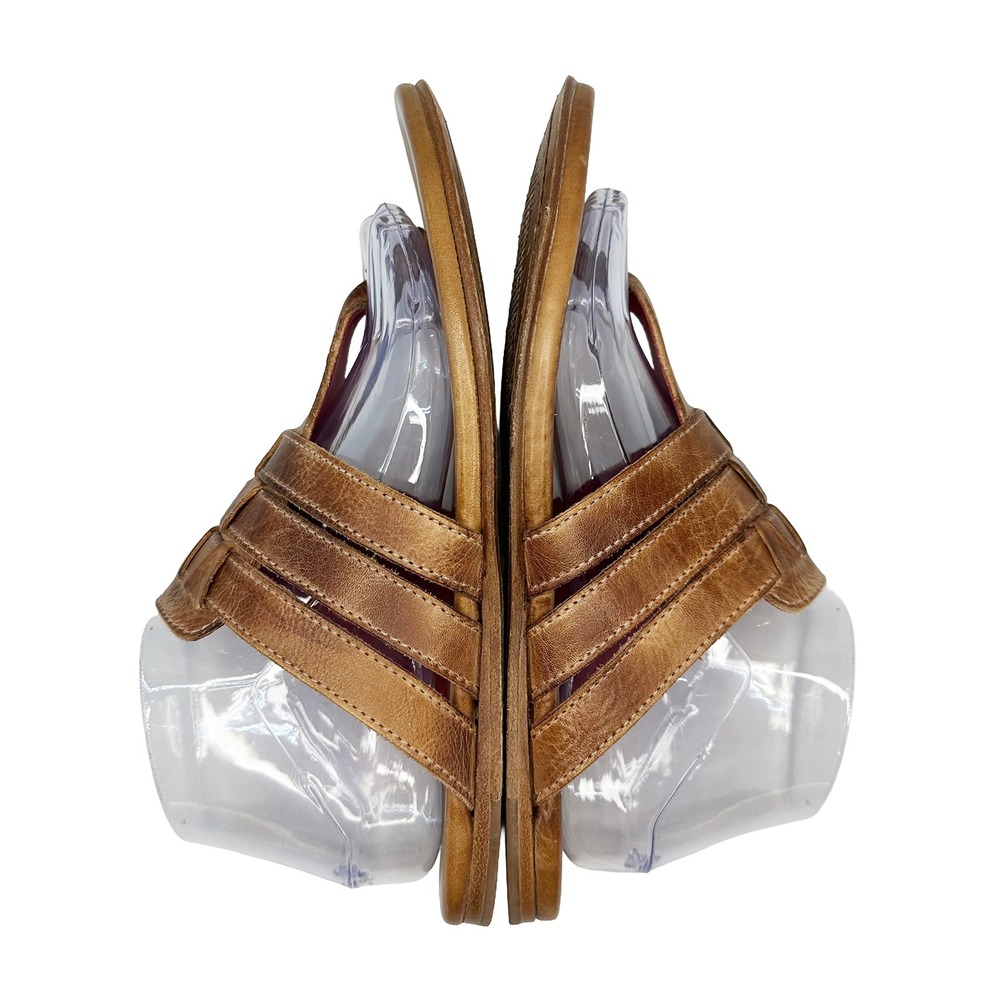 BED STU Yoli Slip-On Leather Thong Sandals • 9 • camel tan rustic boho beach - Picture 4 of 10